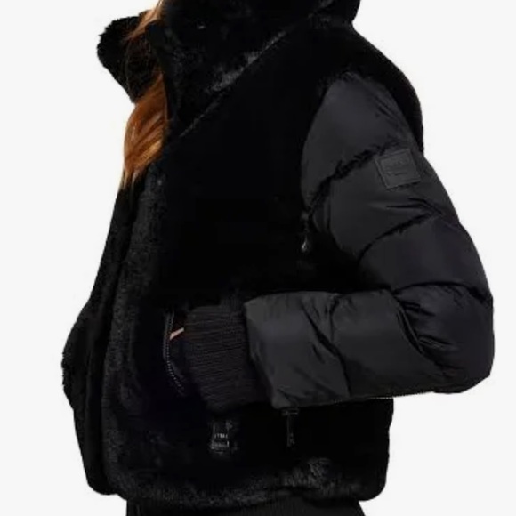 SAM FAUX FUR CARLIE - DOWN PUFFER BOMBER JACKET - Picture 4 of 6